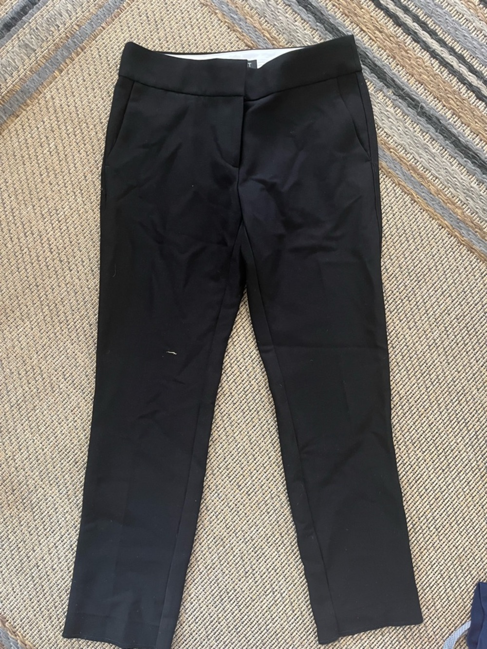 LOFT Black Straight Leg Trousers